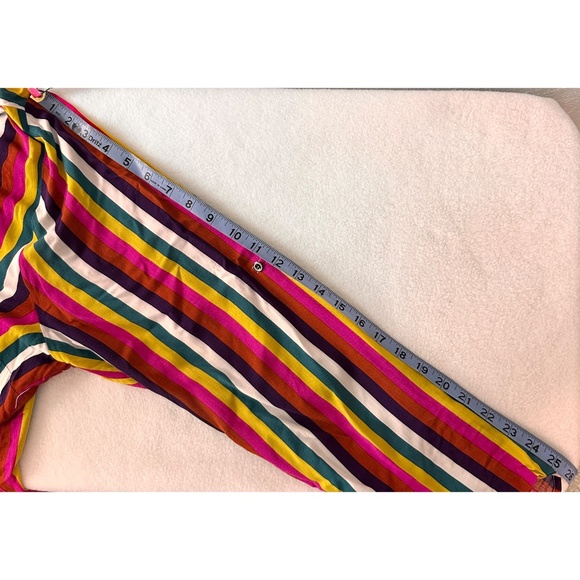 Andree by unit Multicolor Stripe Adjustable Sleeve Embroidery Back , 2x - Picture 10 of 13